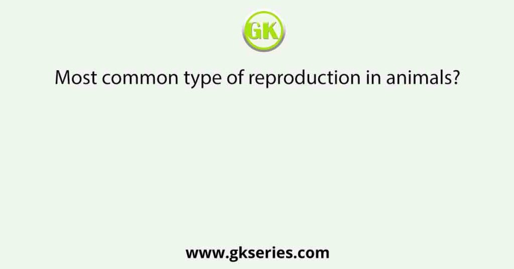 Most common type of reproduction in animals?