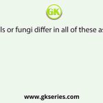 Plants, animals or fungi differ in all of these aspects except