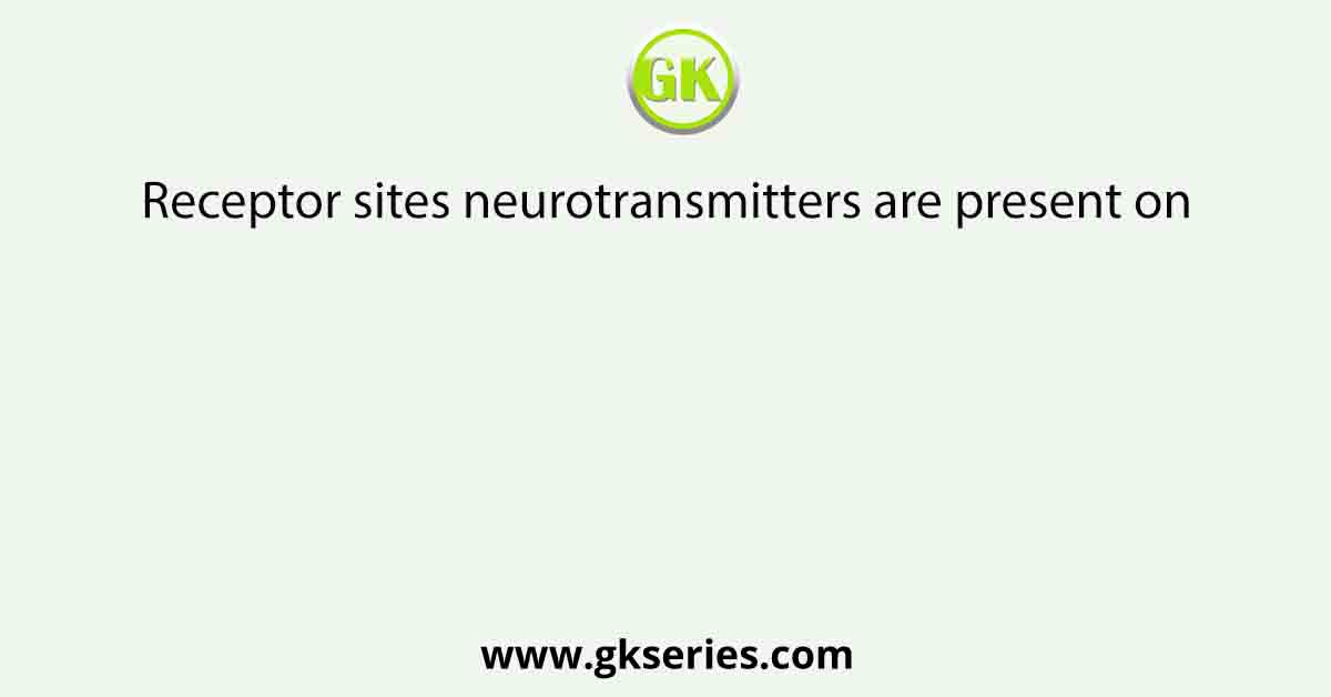 Receptor sites neurotransmitters are present on