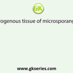 Sporogenous tissue of microsporangia is