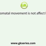 Stomatal movement is not affect by