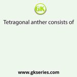 Tetragonal anther consists of