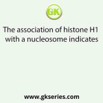 The association of histone H1 with a nucleosome indicates