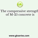 The compressive strength of M-25 concrete is