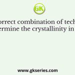 The correct combination of techniques to determine the crystallinity in fibres is