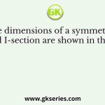 The dimensions of a symmetrical welded I-section are shown in the figure.