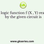 The logic function f (X , Y) realized by the given circuit is