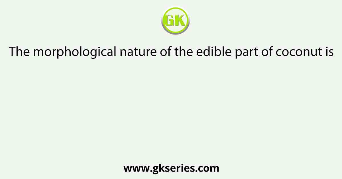 The morphological nature of the edible part of coconut is