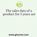 The sales data of a product for 5 years are