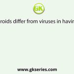 Viroids differ from viruses in having