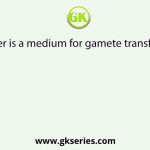 Water is a medium for gamete transfer in