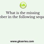 What is the missing number in the following sequence?