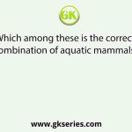 Which among these is the correct combination of aquatic mammals?