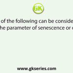 Which of the following can be considered as one of the parameter of senescence or old age?
