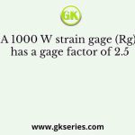 A 1000 W strain gage (Rg) has a gage factor of 2.5