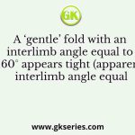 A ‘gentle’ fold with an interlimb angle equal to 160° appears tight (apparent interlimb angle equal