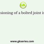 Pre-tensioning of a bolted joint is used to