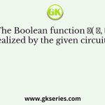 The Boolean function 𝐹( 𝑋, 𝑌) realized by the given circuit is