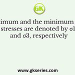 The maximum and the minimum principal stresses are denoted by σ1 and σ3, respectively