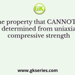 The property that CANNOT be determined from uniaxial compressive strength