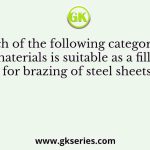 Which of the following categories of materials is suitable as a filler for brazing of steel sheets?