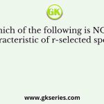 Which of the following is NOT a characteristic of r-selected species?