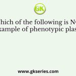 Which of the following is NOT an example of phenotypic plasticity?