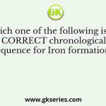 Which one of the following is the CORRECT chronological sequence for Iron formations?