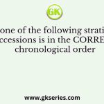 Which one of the following stratigraphic successions is in the CORRECT chronological order