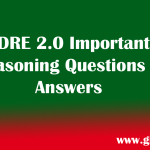 ADRE 2.0 Important Reasoning Questions & Answers