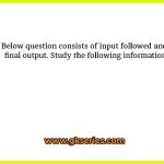 Below question consists of input followed and final output. Study the following information