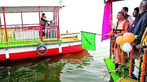 CM Yogi Adityanath Inaugurates UP’s First Floating Restaurant In Prayagraj
