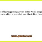 In the following passage, some of the words are given in bold, each which is preceded by a blank. Find the suitable