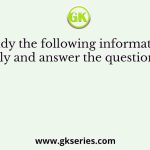 Study the following information carefully and answer the questions given below