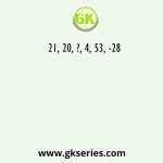 21, 20, ?, 4, 53, -28