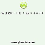 34 % of 750 + 1133 ÷ 5.5 × 4 = ? + 182