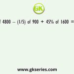 55% of 4800 – (1/5) of 900 + 45% of 1600 =? – 450
