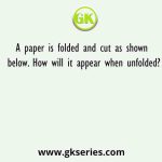 A paper is folded and cut as shown below. How will it appear when unfolded?