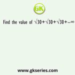Find the value of √30+√30+√30+--∞