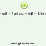 If cosα + cosβ = A and sinα + sinβ = B, find sin(α – β)