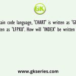 In a certain code language, 'CHART' is written as 'GDASS' and 'EMPTY' is written as 'LFPXU'. How will 'INDEX' be written in that language