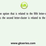 Select the option that is related to the fifth letter-cluster in the same way as the second letter-cluster is related to the first letter-cluster