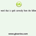 Select the word that is spelt correctly from the following options