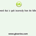 Select the word that is spelt incorrectly from the following options