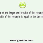 The ratio of the length and breadth of the rectangle is 3:2. If the breadth of the rectangle is equal to the side of the square
