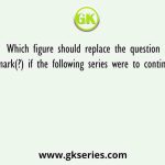 Which figure should replace the question mark(?) if the following series were to continue