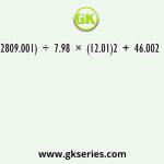 √(2809.001) ÷ 7.98 × (12.01)2 + 46.002 = ?