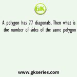 A polygon has 77 diagonals. Then what is the number of sides of the same polygon