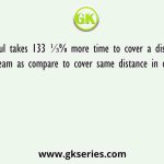 Rahul takes 133 ⅓% more time to cover a distance in upstream as compare to cover same distance in downstream