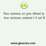 Three statements are given followed by three conclusions numbered I, II and III